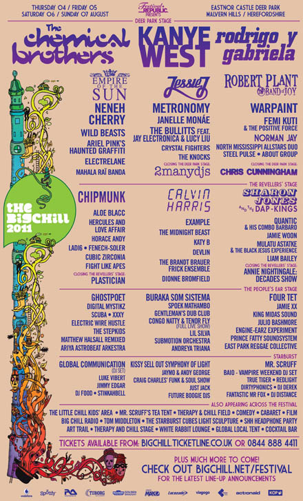 big chill line up