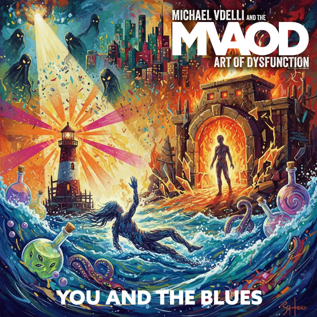 Cougar Microbes Selects: Indie/Rock June 2026 #2 13 Cover for Michael Vdelli and the Art of Dysfunction's "You and the Blues"
as part of Indie/Rock June 2026 #2
